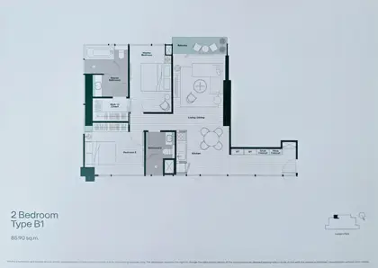 Dusit Residences 2 bedroom condo for resale