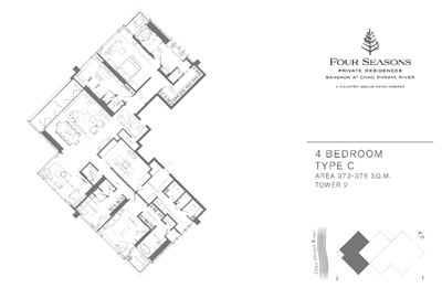 Four Seasons Private Residences 4 bedroom condo for sale and rent