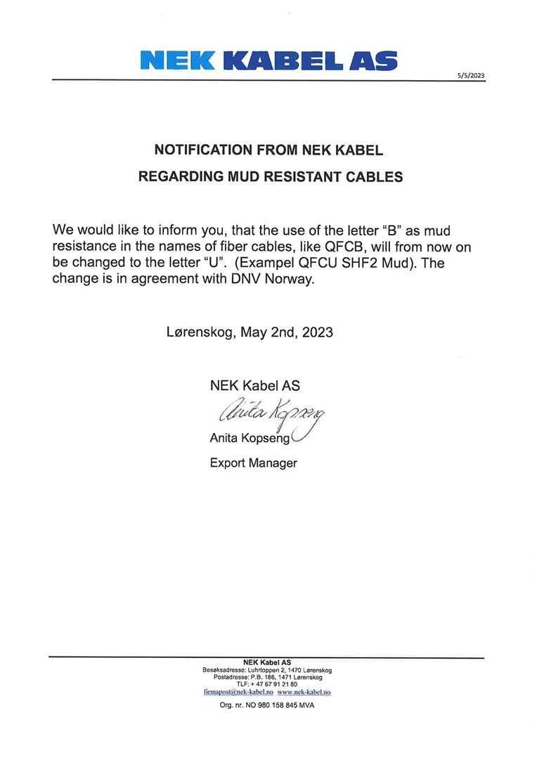 Information regarding