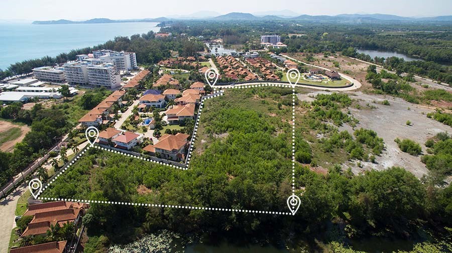 Plots for sale for your dream villa 300 meters from Mae Phim Beach, Rayong.