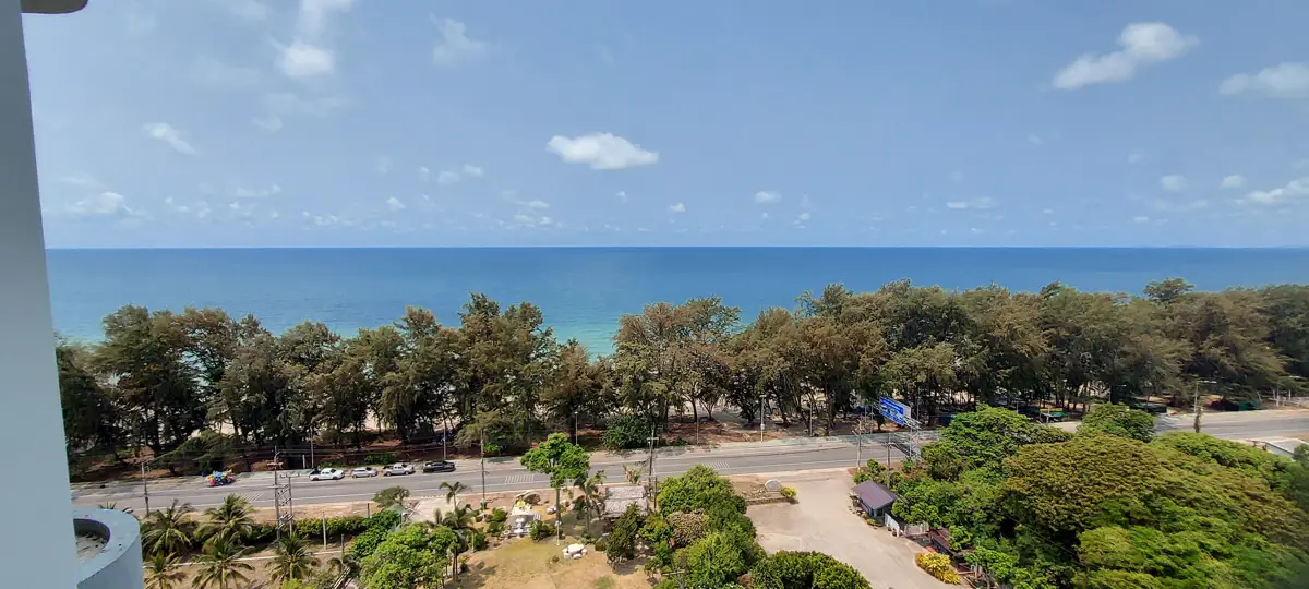 Condo with sea views from the 12th floor in New World Condotel, Rayong