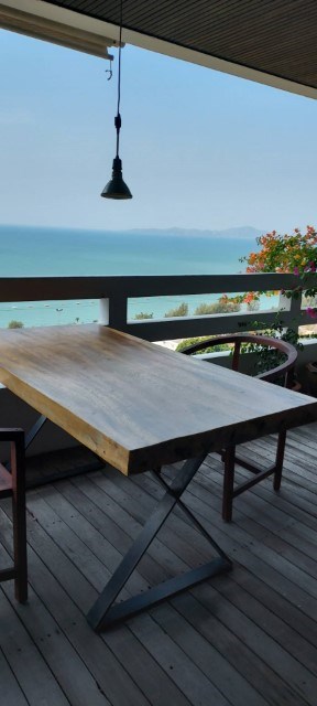 Dining table on balcony