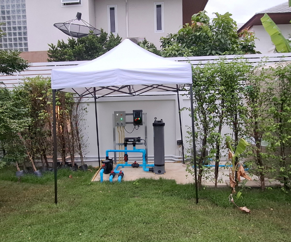 Swimming pool filtration and circulation equipment installed for Ratchaburi project