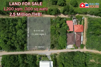 Top-Grundstück 1.200 m² Hua Hin – nur 2,5 Mio.
