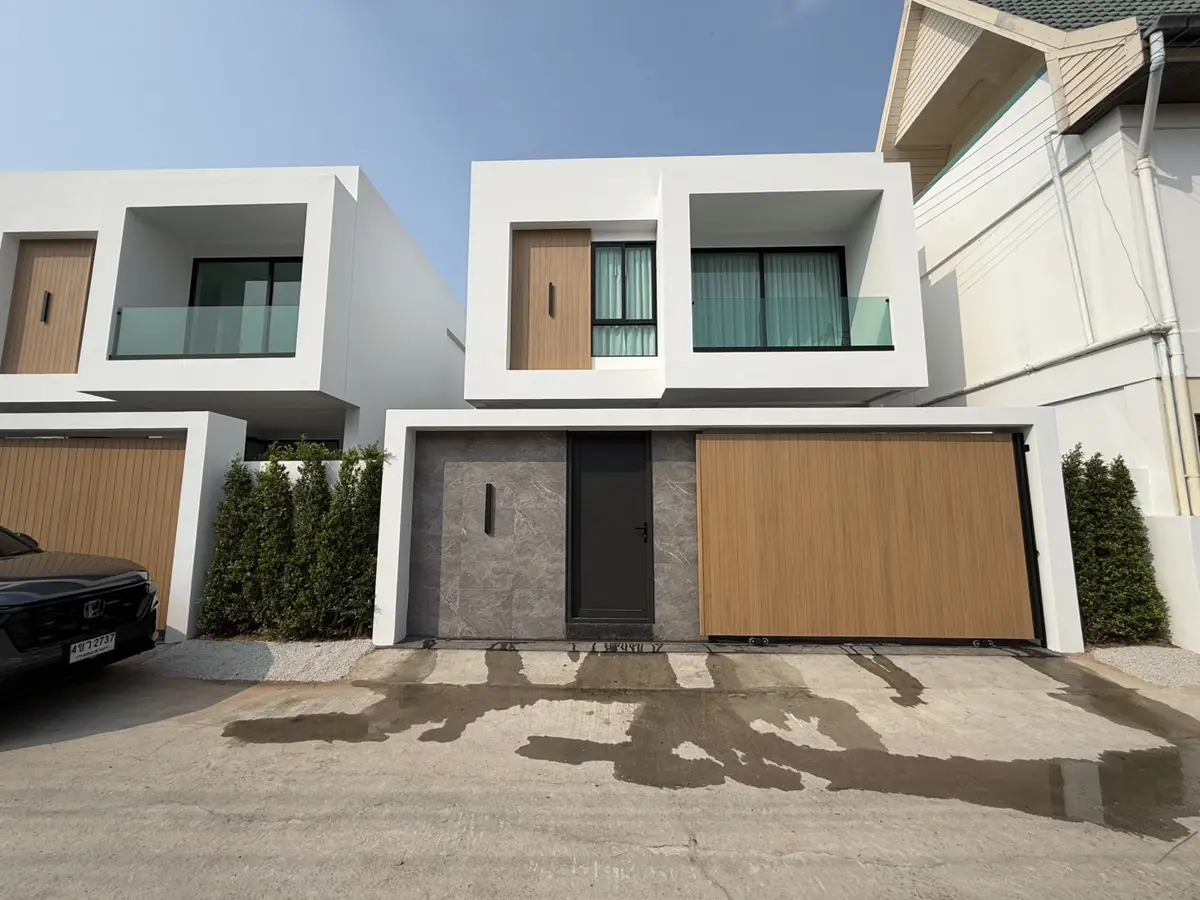 Two-story house with private pool for rent.