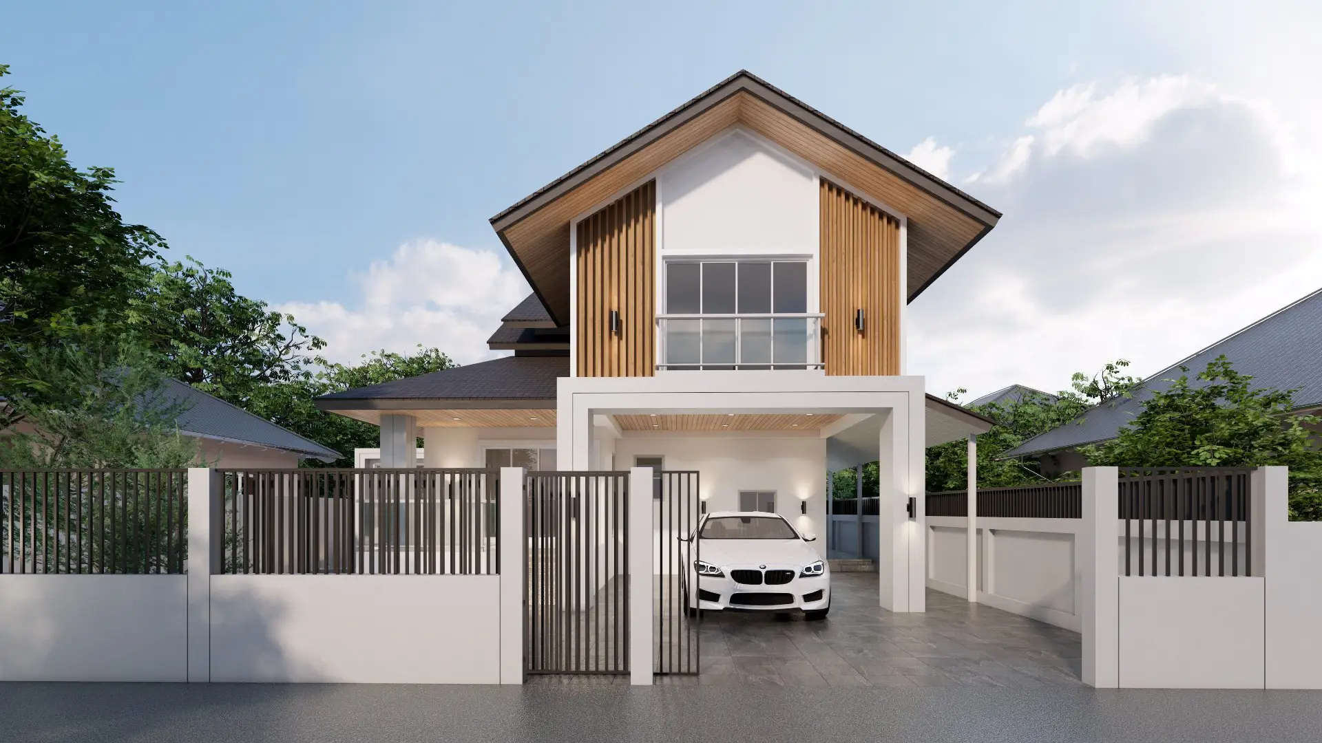 2-storey detached house Central Park4 for sale parking