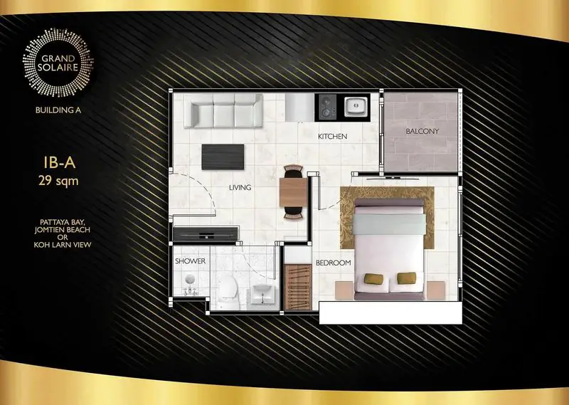 Grand Solaire 1 bedroom for sale