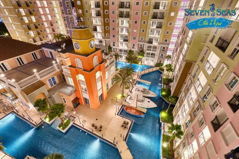 Seven Sea Coast Studio  NaJomtien with Fitness Center - Steam Room - Gardens around the project - Communal Pool - Pool Bar - Playground - On-site Restaurants - Car Parking - Passenger Elevators - CCTV