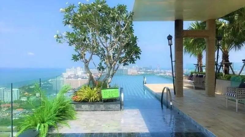 The Riviera Jomtien for sale is designed with amenities such as 24 hr security, cctv, car park, playground, garden, swimming pool and fitness 