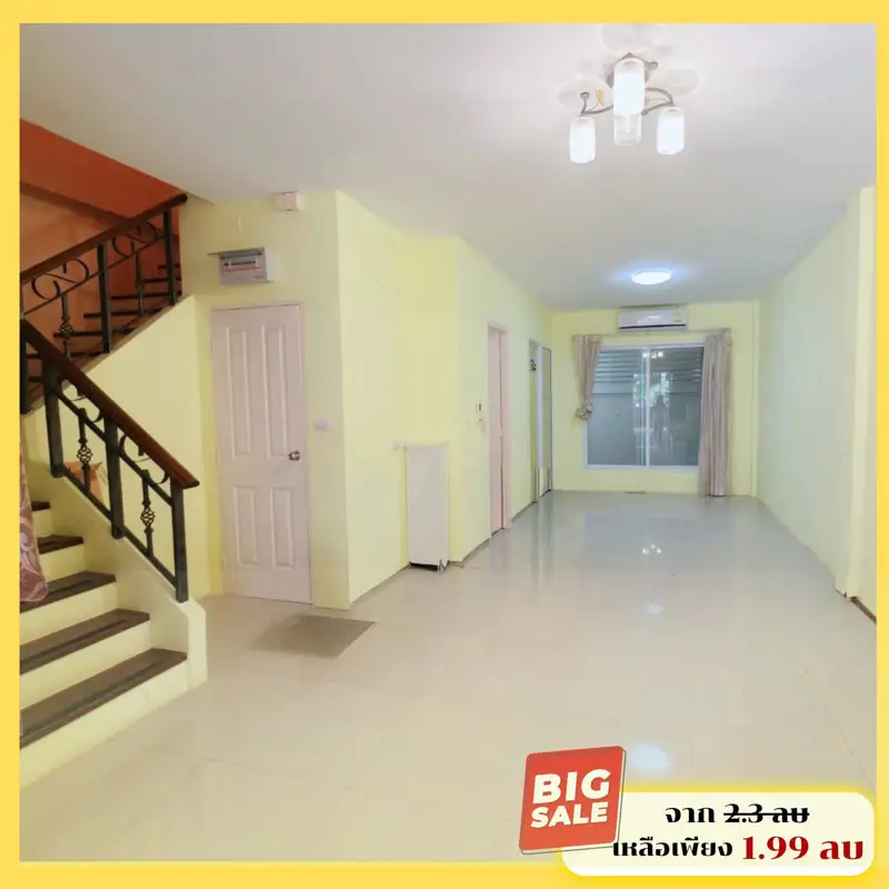 3 bed townhouse Kao Talo Pattaya Only 1.99 million baht In a safe project  24-hour security, swimming pool, public park