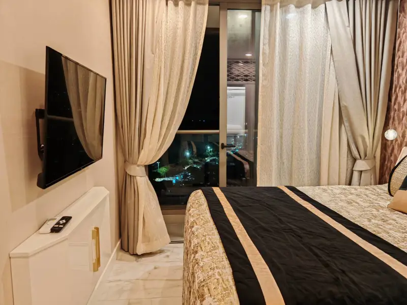 1 bed Condo near Jomtien Beach with Swimming pool, Gym, Internet, Security, Car park, Garden, Sauna, Children's area and Elevator.