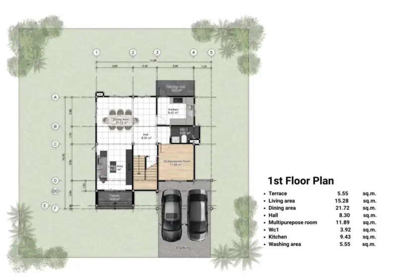 Serene Huai Yai-Pattaya 4 Bedroom House for sale Land area: 61 square wah (190 square meters), 4 bedrooms, 3 bathrooms, 2 parking spaces
