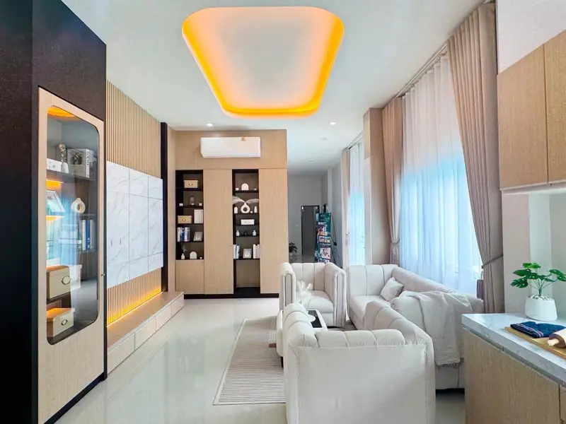 4 bed spacious home to buy in  East Pattaya, located near bustling beachfront areas, convenient access to amenities, international schools, golf courses, and a wide range of housing options,