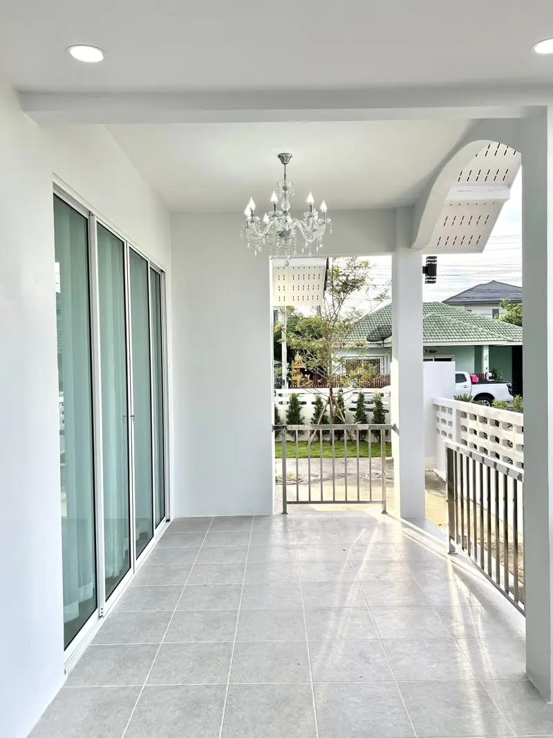 Suksiri Village, Takhian Tia 3 Bedroom for sale Corner house for sale, fully furnished, ready to move in 71 sq wah (approximately 100 sq m) Beautiful corner house,   2 bathrooms