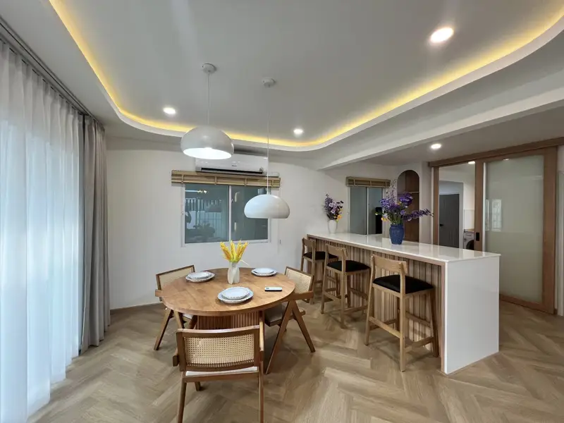 Pruksanara Jomtien Village house for sale 3 bedrooms   3 bathrooms   1 living room   Large European kitchen   Private swimming pool