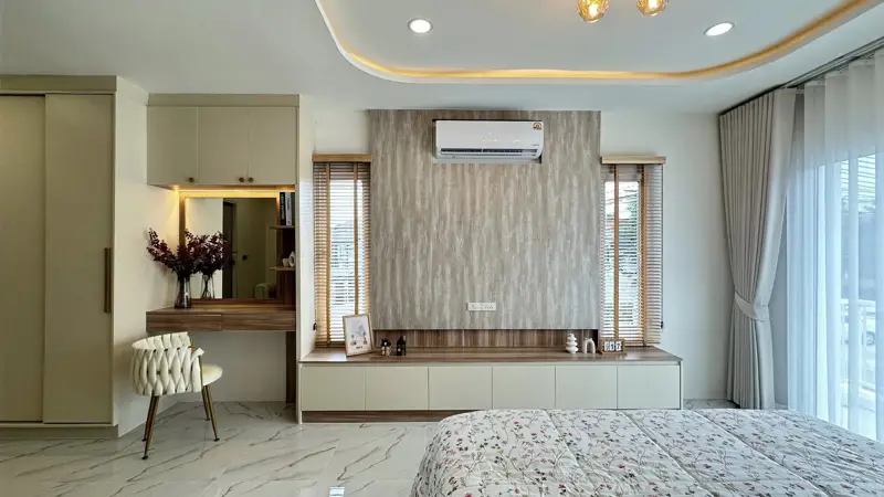  Pruksanara Village, Chaiyaphruek 2, 3 Bedroom 2-story detached house for sale, Jomtien, Pattaya. 3 bedrooms, 3 bathrooms