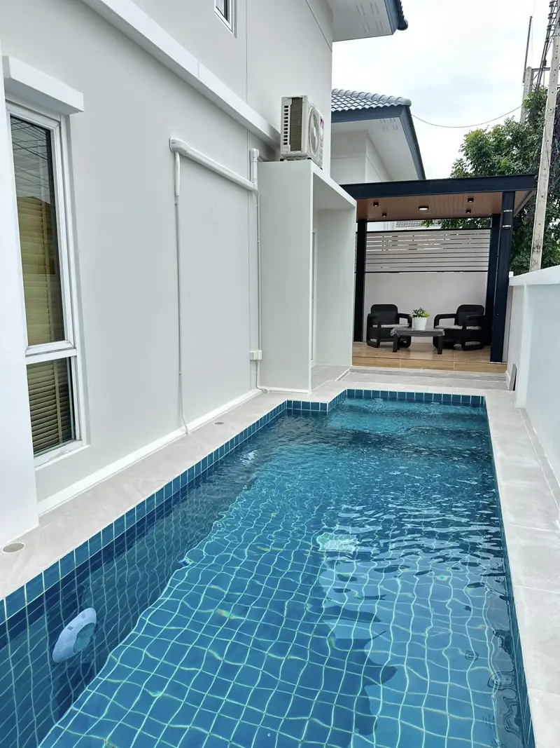  Pruksanara Village, Chaiyaphruek 2, 3 Bedroom 2-story detached house for sale, Jomtien, Pattaya. 3 bedrooms, 3 bathrooms
