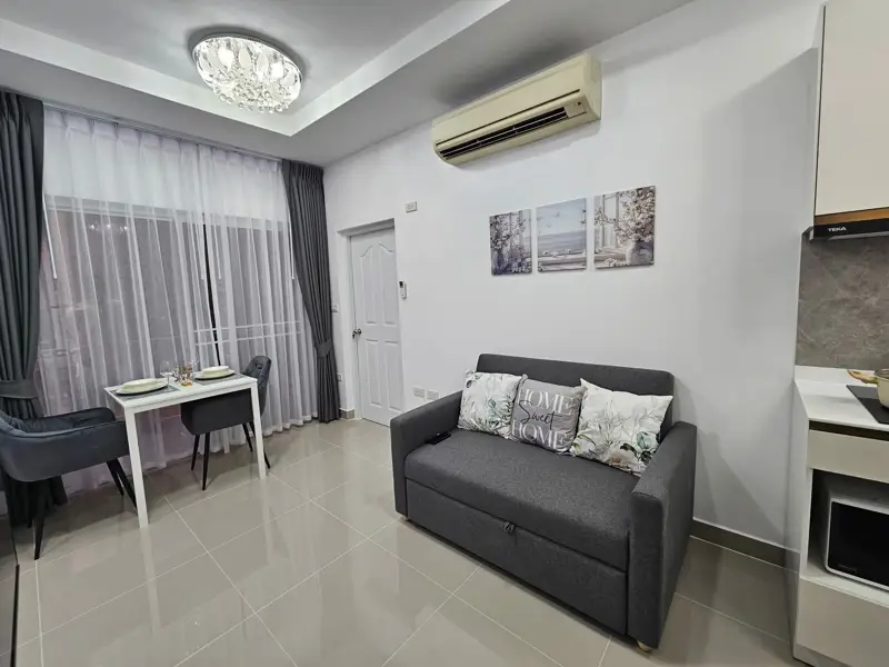 New Nordic Trend 5, 1 Bedroom condo With Pool view  pets allowed.  1 bedroom, 2 bathrooms, 1 living room. 45 square meters.