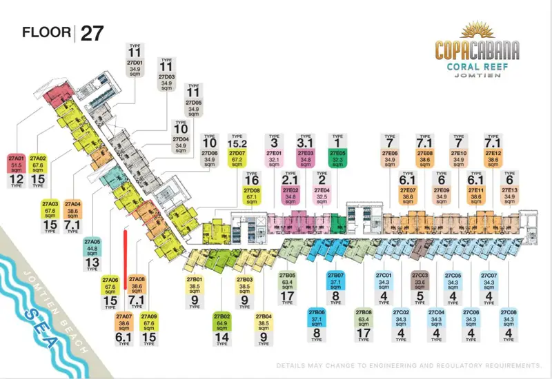 Copacabana Coral Reef 1 Bedroom for sale