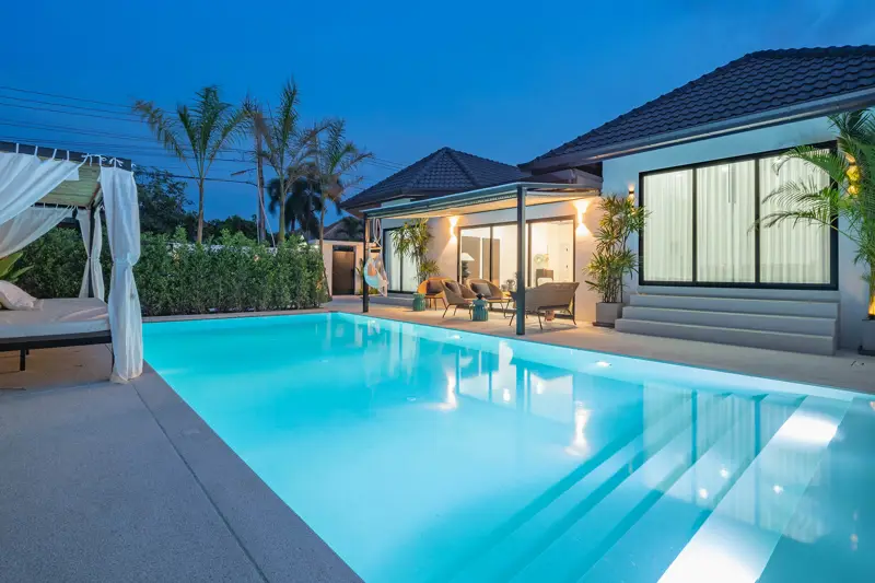 Tungklom 5 Bedroom Pool Villa Private pool and outdoor terrace Fully furnished witH  Open-plan living and dining area Modern kitchen with high-end appliance