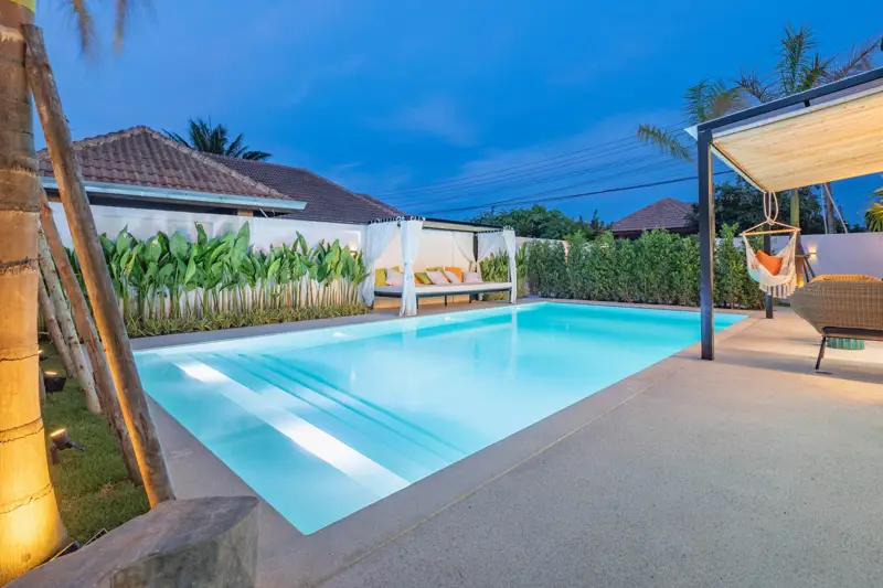 Tungklom 5 Bedroom Pool Villa Private pool and outdoor terrace Fully furnished witH  Open-plan living and dining area Modern kitchen with high-end appliance