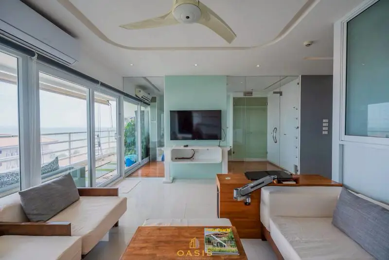 Sea view condo in Jomtien for sale  modern equipped apartment is located at View Talay 5c