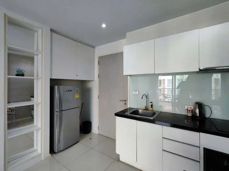  1 bed Condo Jomtien with model beach, waterfall curtain pool, river bridge, giant ship, or a children's water park. 