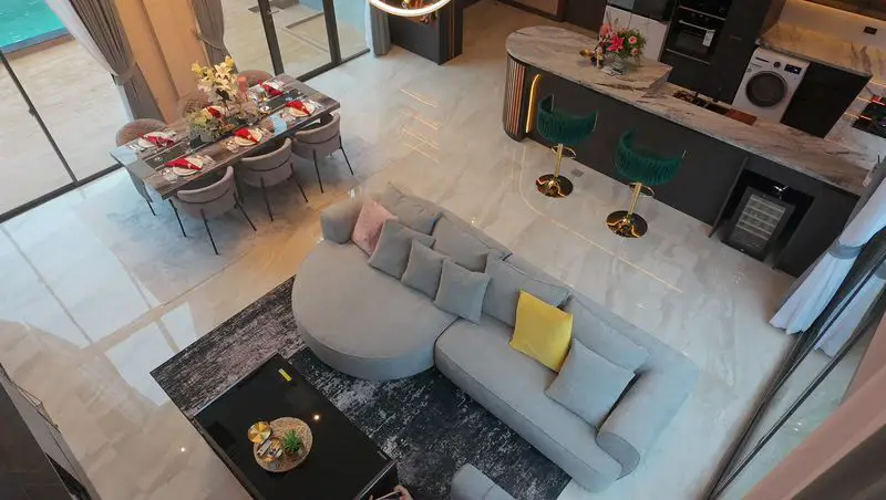 Luxury Private Villa for sale at Pattaya ( Mabprachan)  Total usable area: 312 Sq.m.  3 Bedrooms 4 Bathrooms