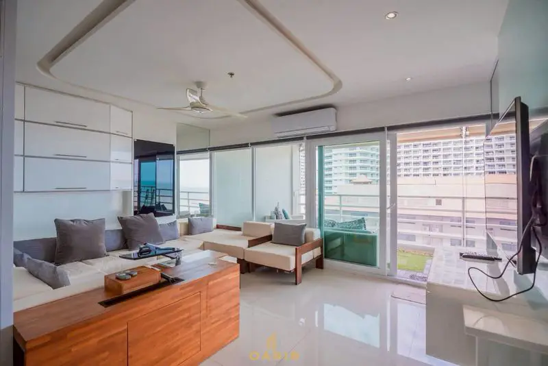 Sea view condo in Jomtien for sale  modern equipped apartment is located at View Talay 5c