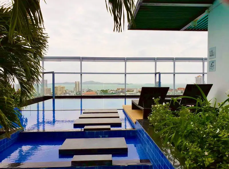 Treetops Pattaya Condo for sale  Sky Garden Rooftop Infinity Pool Rooftop Shallow Pool Fully Equipped Sky Gym Outdoor BBQ Area Sundecks and Shaded Areas Landscaped Tropical Gardens 24 Hour Security