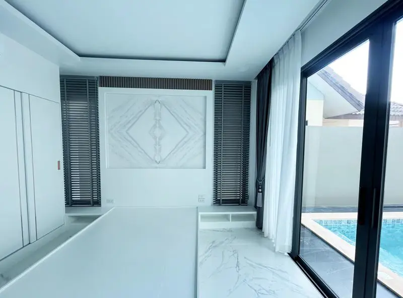 Jomtien Pool Villa 3 Bedroom  2 Floor Big Living room European Kitchen Thai Kitchen with laundry area