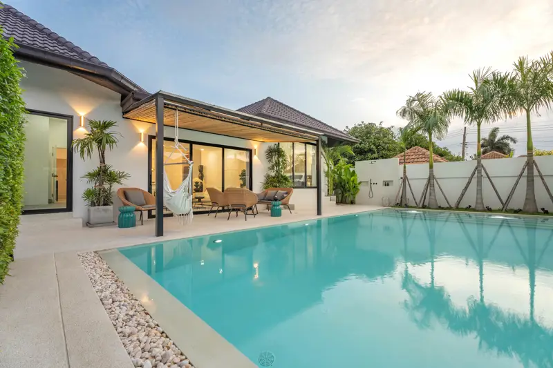 Tungklom 5 Bedroom Pool Villa Private pool and outdoor terrace Fully furnished witH  Open-plan living and dining area Modern kitchen with high-end appliance