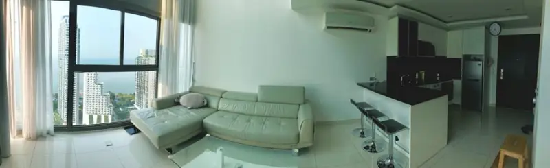 Duplex condo Wong Amat Tower  1 Bedroom, 1 Bathroom  Size: 65 sqm  Floor: 19th  View: Sea view