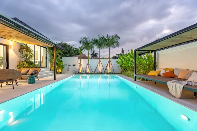 Tungklom 5 Bedroom Pool Villa Private pool and outdoor terrace Fully furnished witH  Open-plan living and dining area Modern kitchen with high-end appliance