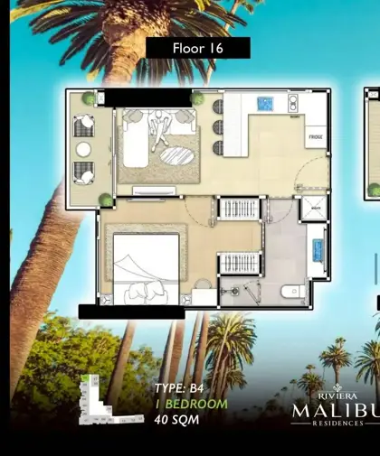 Riviera Malibu 1 Bedroom for sale