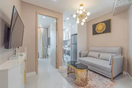 1 bed condo Copacabana Jomtien at Bang Lamung, Pattaya has the following facilities: Swimming pool, Gym, Internet, Security, Car park, Garden, Sauna, Children's area and Elevator.