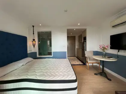 Seven Sea Coast Studio  NaJomtien with Fitness Center - Steam Room - Gardens around the project - Communal Pool - Pool Bar - Playground - On-site Restaurants - Car Parking - Passenger Elevators - CCTV