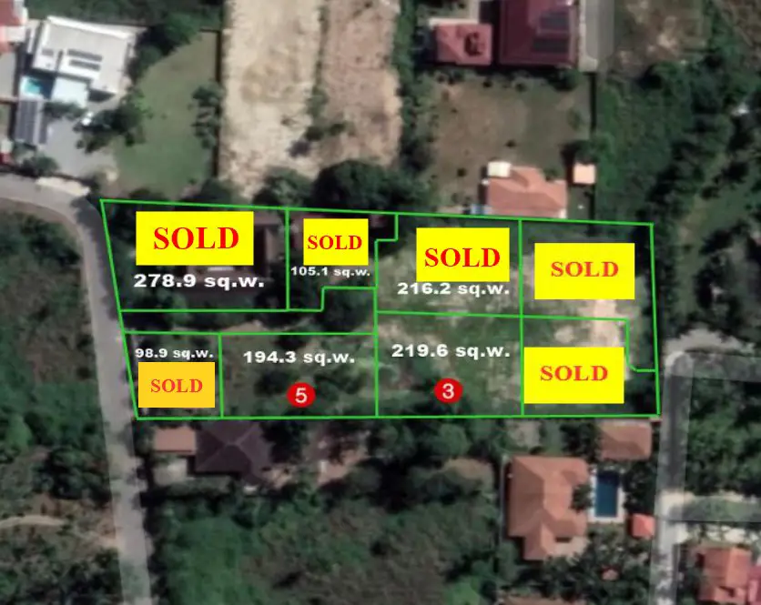 Building Plots in Huay Yai for sale