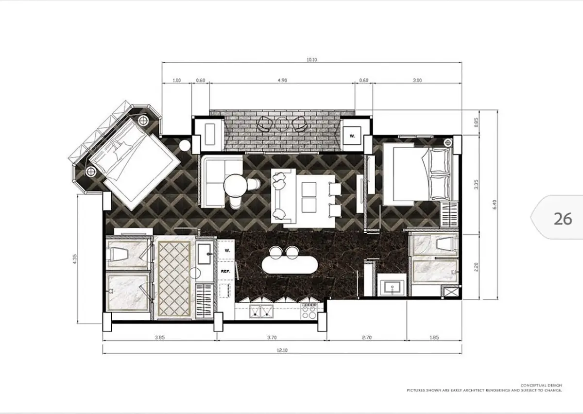 Espana Condo Resort 2 bedroom for sale