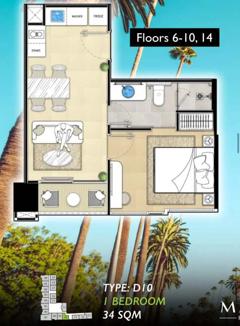 Riviera Malibu 1 Bedroom for sale