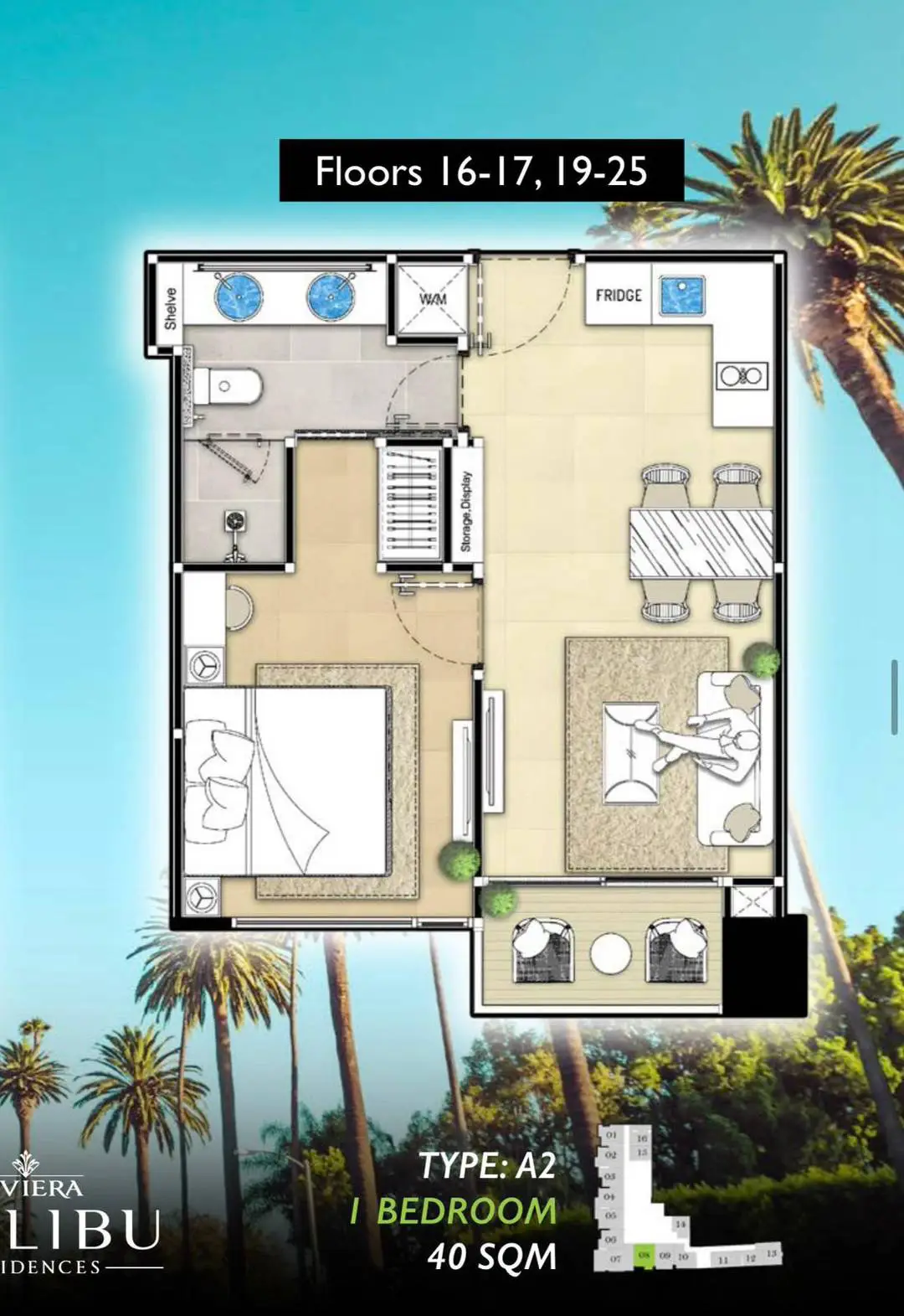 Riviera Malibu Pratumnak 1 Bedroom
