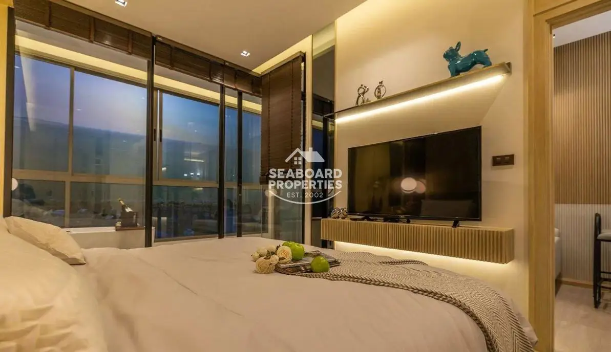 Skypark Lucean Cozy Modern Bedroom with Warm Accent Lighting