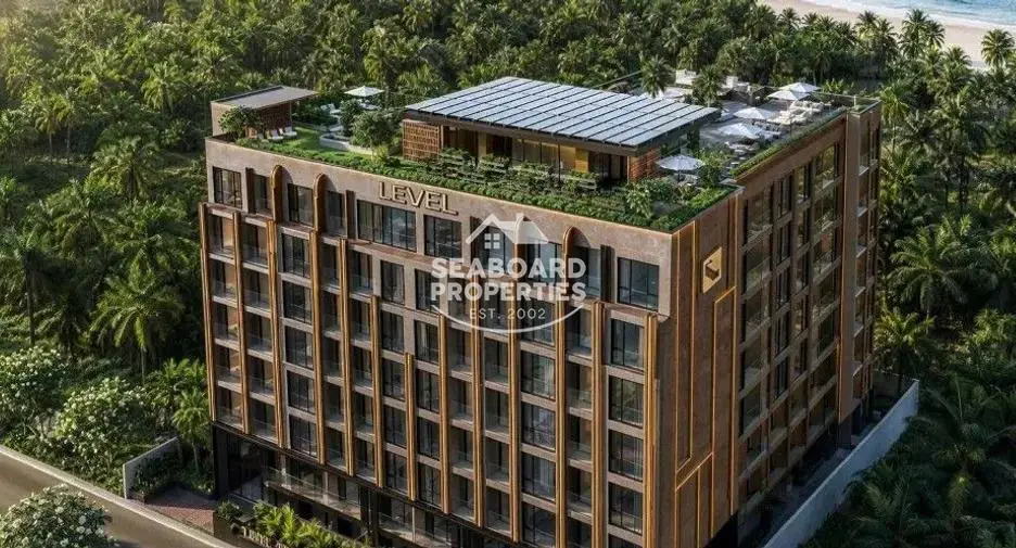 Level Pratumnak Condo- High-Angle View of Condominium Building & Surrounding Landscape by Seaboard Properties