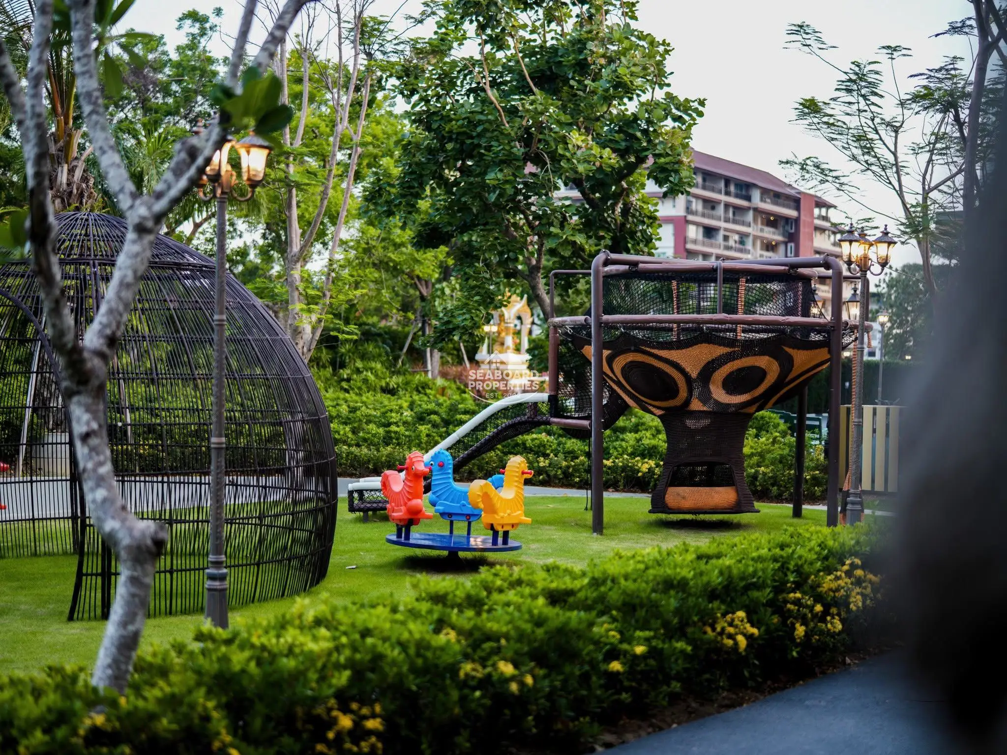 Copacabana Beach Condominium children playground and garden