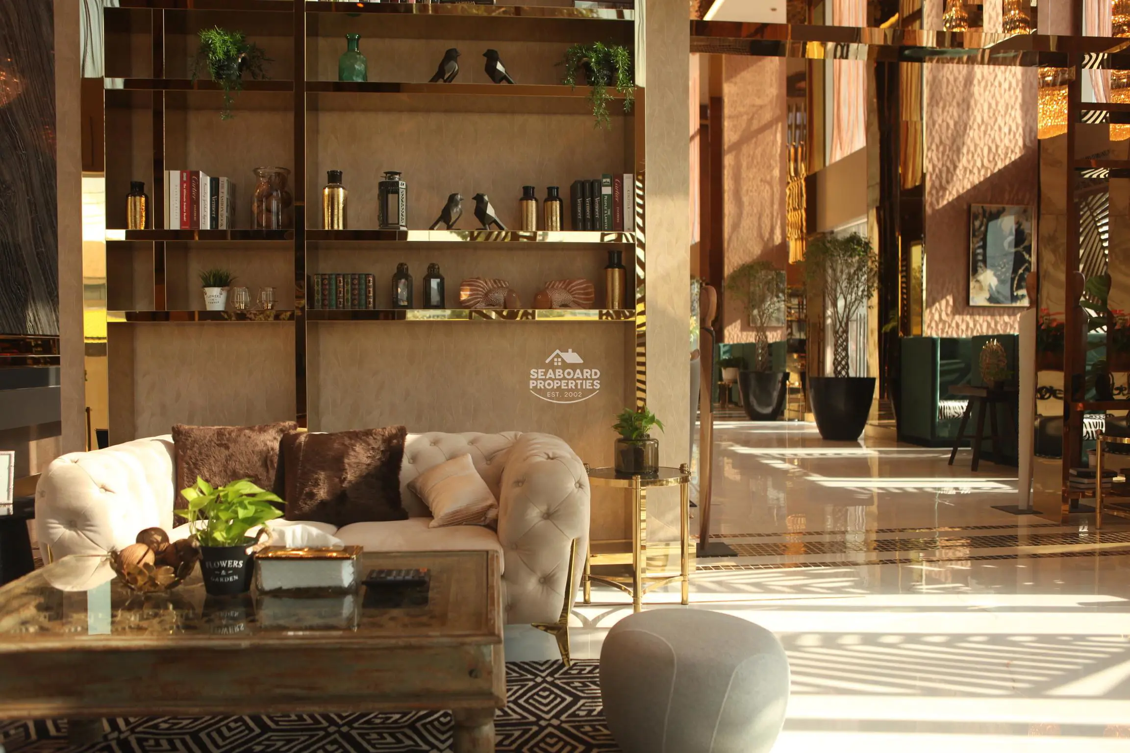 Copacabana Beach Condominium luxury lobby lounge area