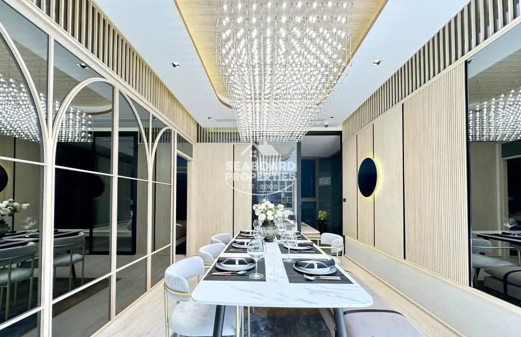 Skypark Lucean Jomtien Contemporary Kitchen and Elegant Dining Space