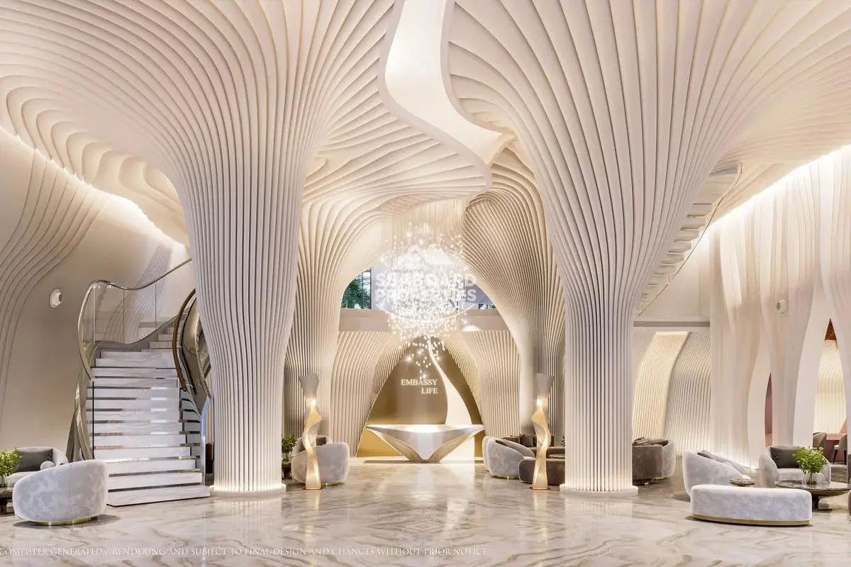 Embassy Life Condominium - Grand Lobby & Modern Architectural Atrium