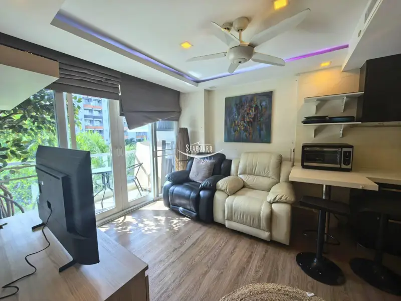 Bright Living Room with Garden View