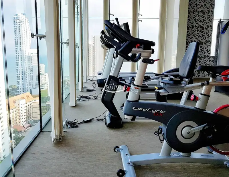 Modern Fitness Center with Ocean View