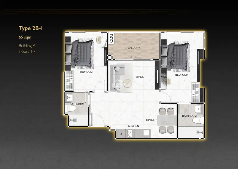 Smart & Efficient Unit Floor Plan